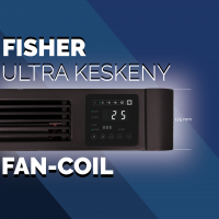 FISHER parapet/mennyezeti fan-coil, 2,1 kW, fekete